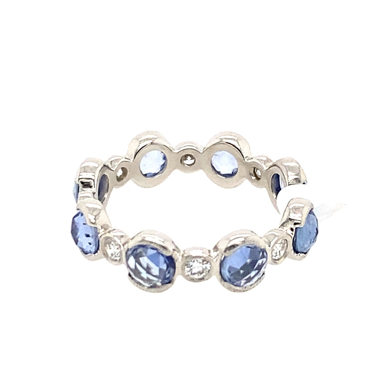 Platinum Diamond & Sapphire Ring