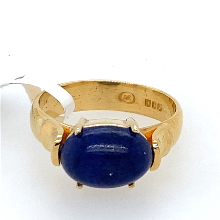 18k Yellow Gold Lapis Ring