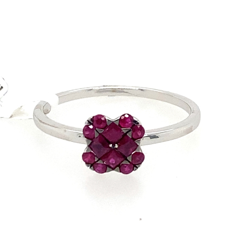 14k White Gold Ruby Ring