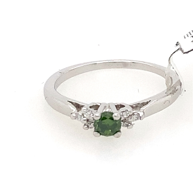18k White Gold Diamond & Sapphire Ring