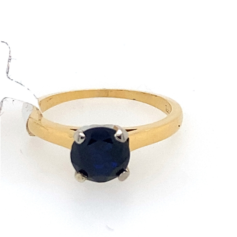 18k Yellow Gold Sapphire Ring