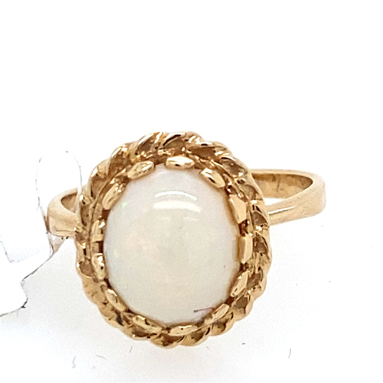 14k Yellow Gold Opal Ring