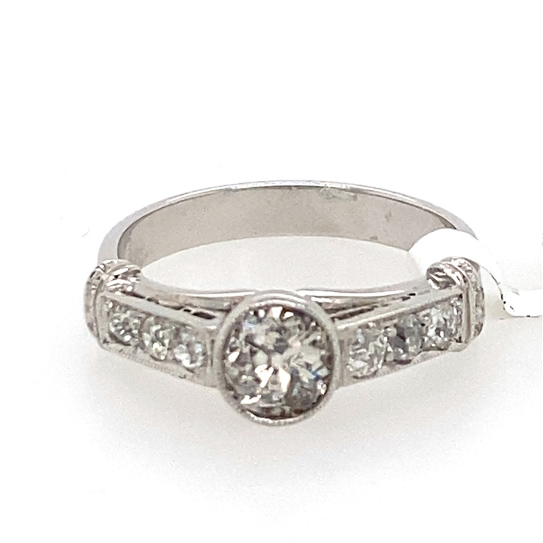14k White Gold Diamond Ring