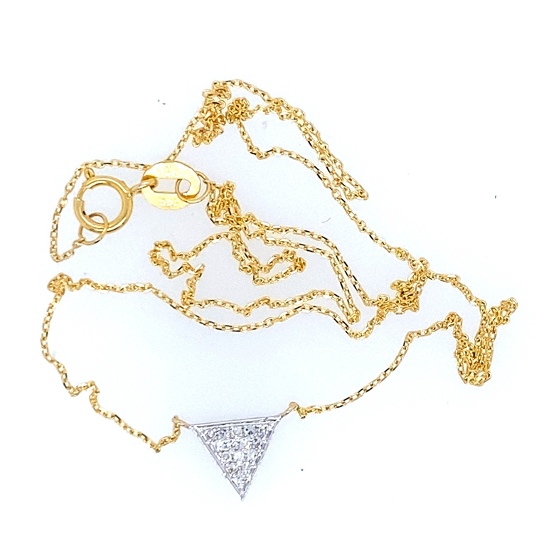 14k Yellow Gold Diamond Necklace
