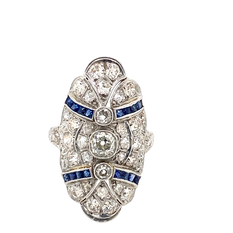 Platinum Sapphire Ring