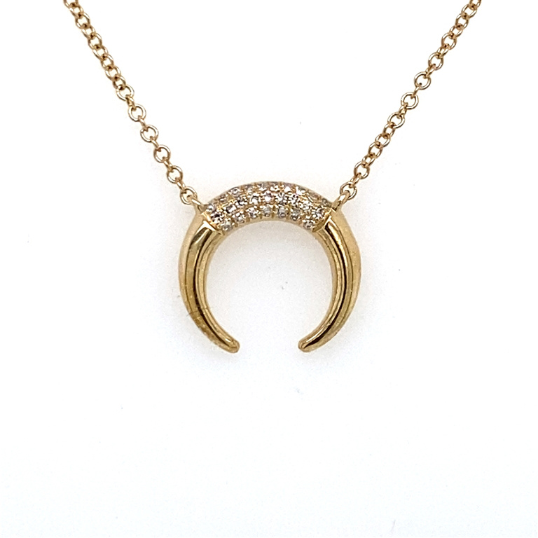 14k Yellow Gold Diamond Necklace