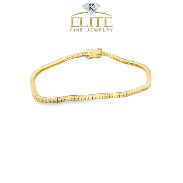 14k Yellow Gold Diamond Bracelet
