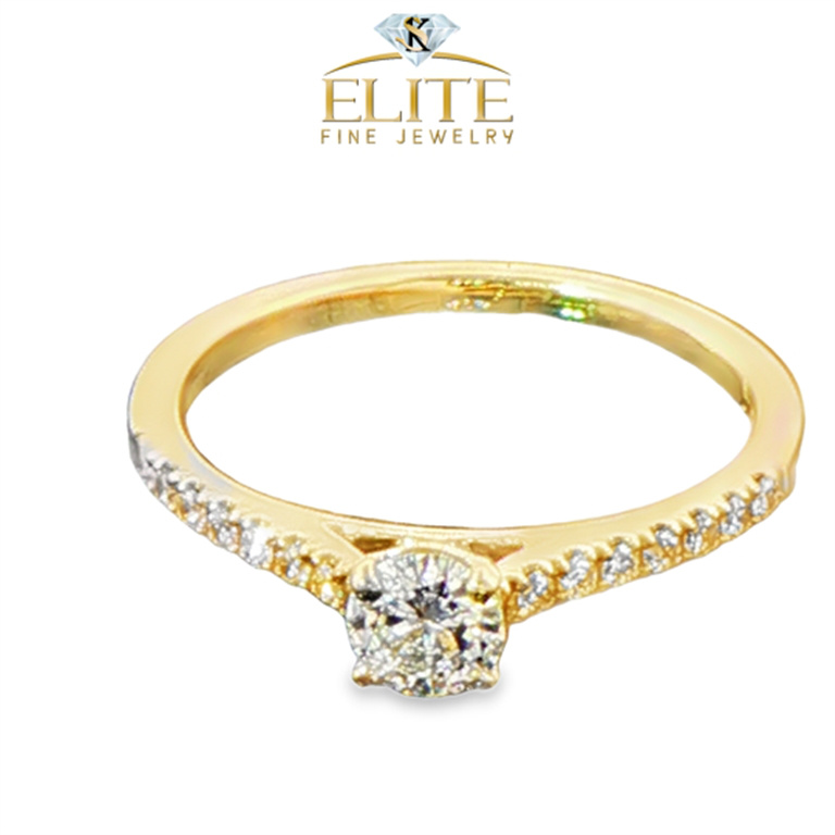 14k Yellow Gold Diamond Ring