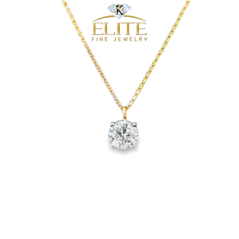 14k Yellow Gold Diamond Necklace