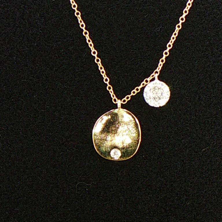 14k Yellow Gold Diamond Necklace